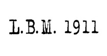 L.B.M. 1911