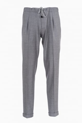 LUIGI BIANCHI MEN'S PANTS LORO PIANA WOOL MATERIAL