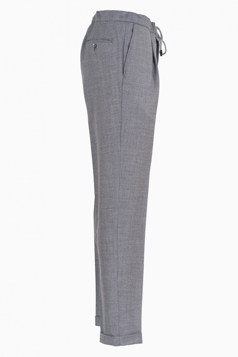 LUIGI BIANCHI MEN'S PANTS LORO PIANA WOOL MATERIAL