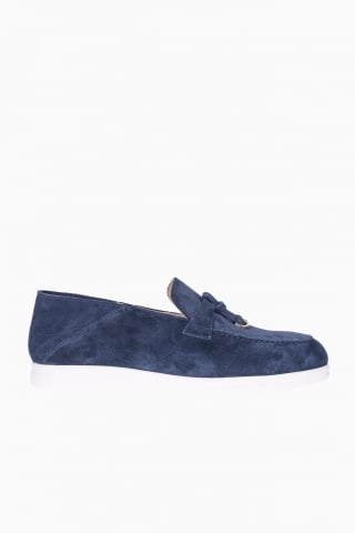 DOUCAL`S WOMEN`S KNOT SUEDE LOAFERS