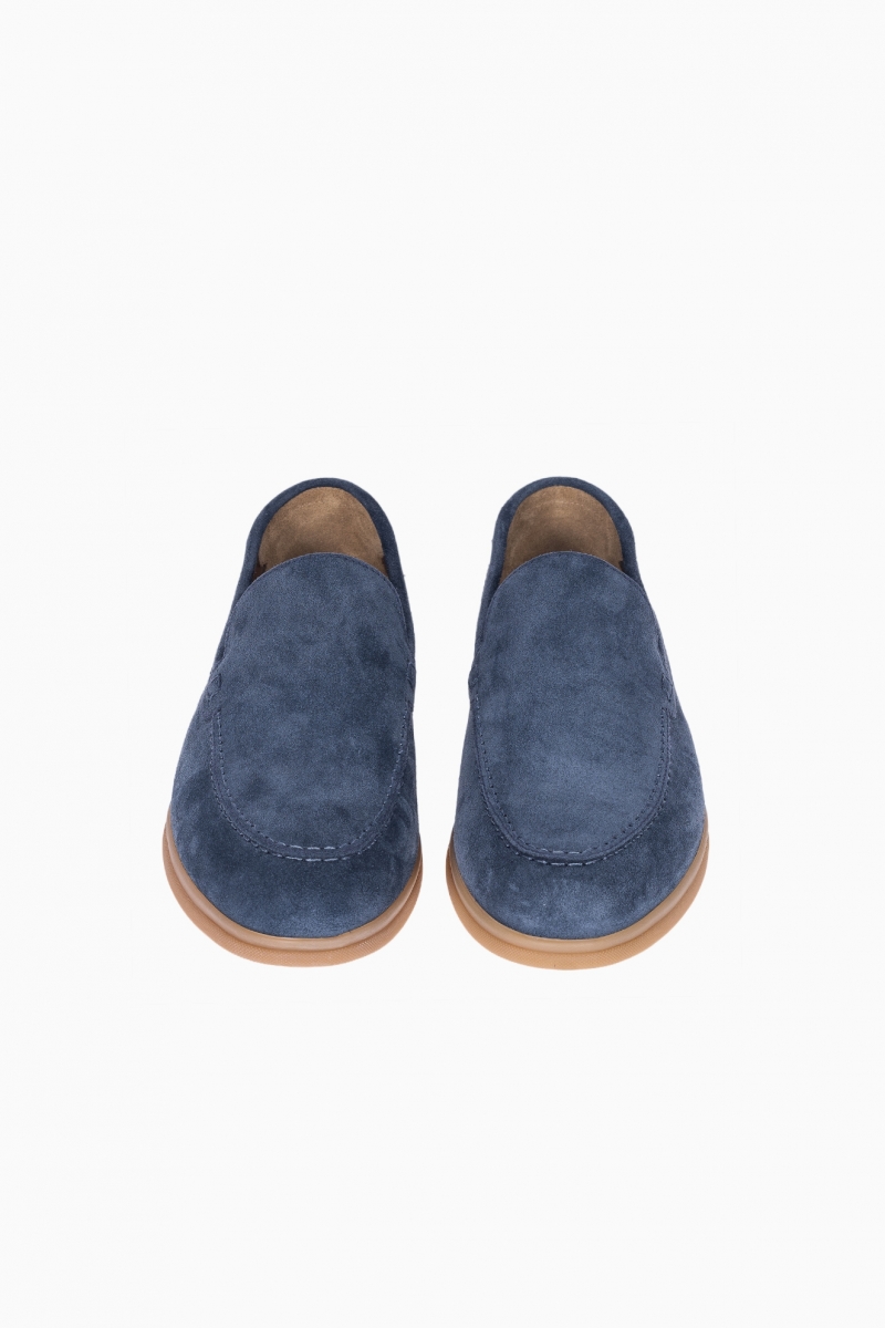 DOUCAL`S MEN`S KNOT SUEDE LOAFERS