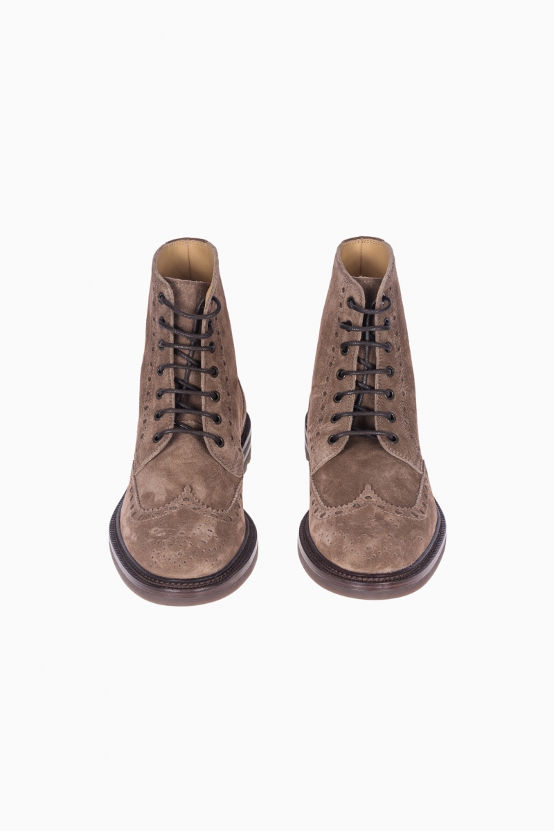 BOTAS DE CUERO CON CORDONES PARA HOMBRE BRUNELLO CUCINELLI