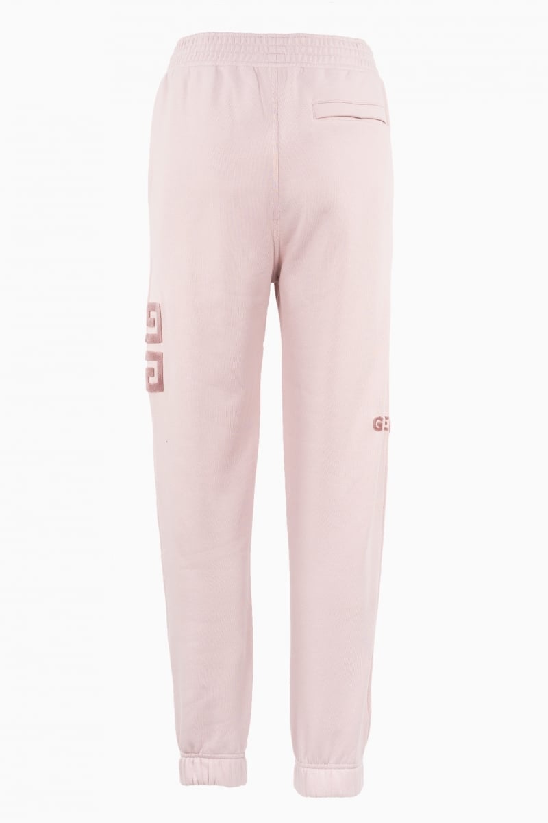 GIVENCHY PINK TEXTURED LOGO PANTS WOMEN'S