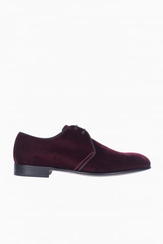 DOLCE&GABBANA SUEDE VELVET DERBY SHOES MEN'S